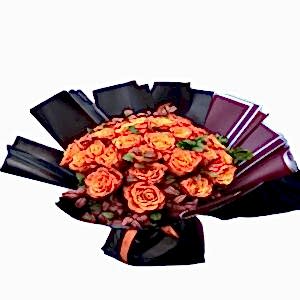 21 Orange Roses